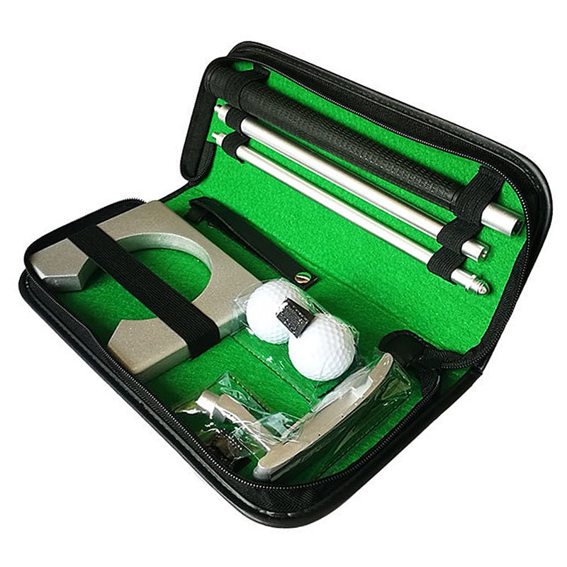 Golf Putting Practice Set with Putter, 2 Balls, Cup & Storage Bag