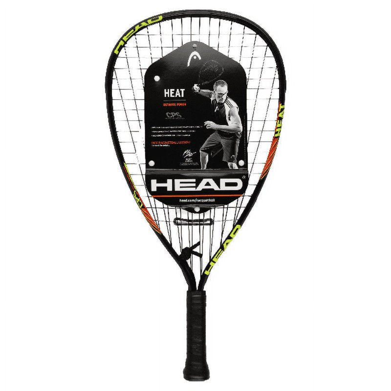 Racquetball Racquet with Pre-Strung Design - 107 Sq. In. Head Size, Black/Yellow