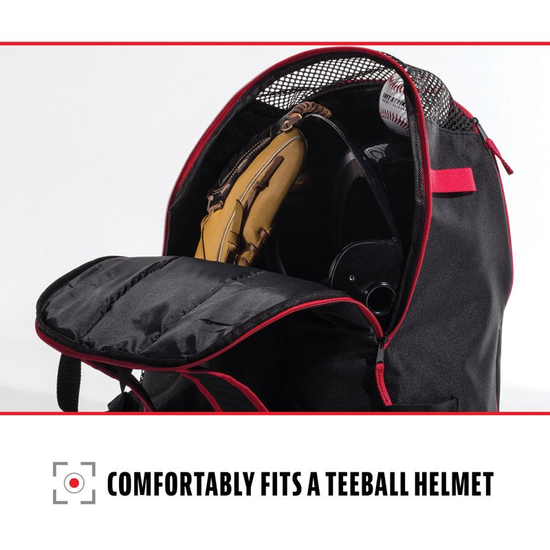 Youth Baseball Bat Pack Bag - Holds 2 Bats, Large Storage, Ventilated & Comfortable Straps