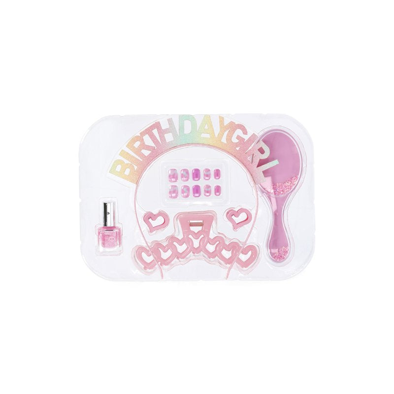 Girls Birthday Accessories & Bag Set - Party Gift with Headband, Nails & More
