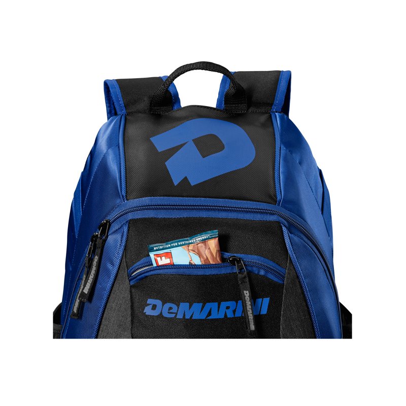 Junior Sports Backpack with Helmet and Bat Sleeves - Royal, Black, White