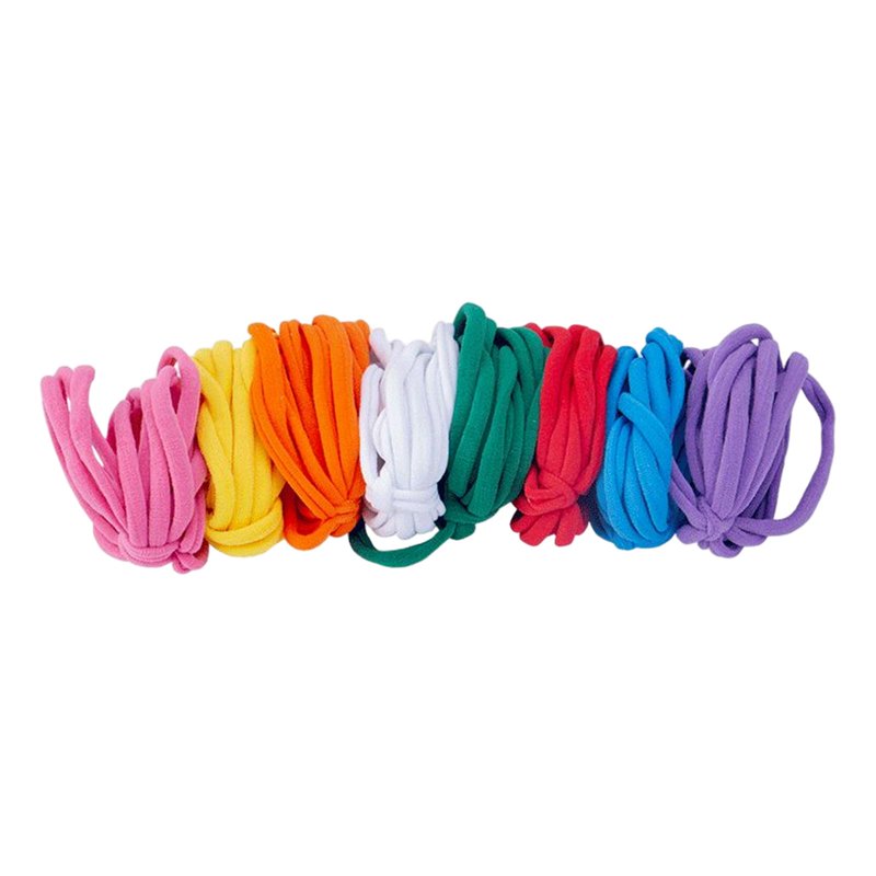 Elastic Weaving Loom Loops for DIY Crafts - 8 Colors, 96PCS