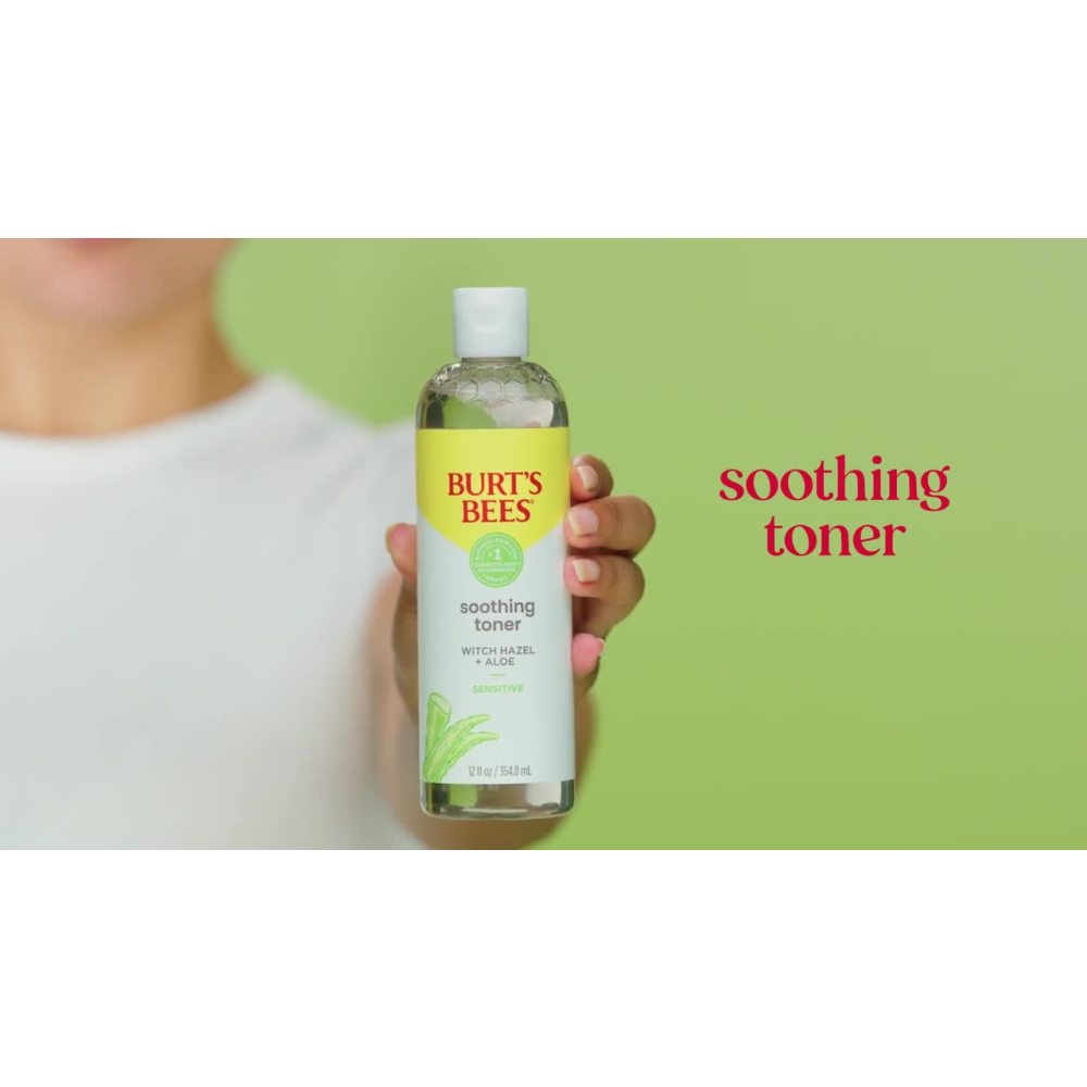 Soothing Facial Toner with Witch Hazel & Aloe for Sensitive Skin - 12 fl oz