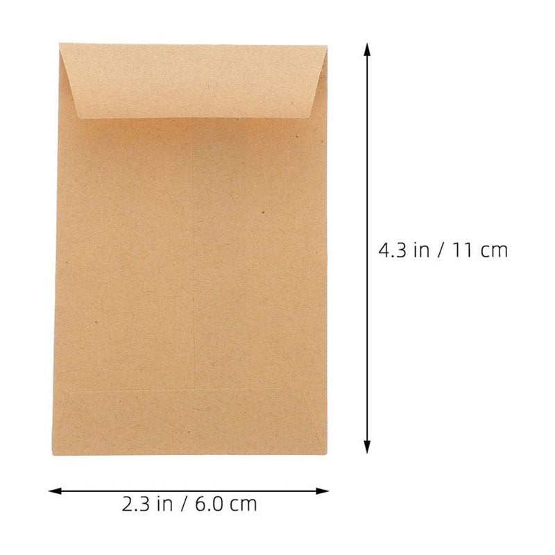 Kraft Paper Envelopes for Seed Storage and Small Items - 50 Pack