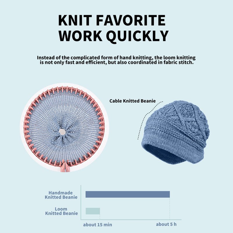 Kids Knitting Machine with Row Counter - Plastic Crochet Loom for Beginners