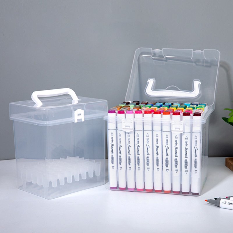 Multi-Slot Marker Pen Organizer Case for Art Supplies & Crafts