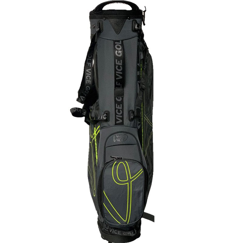 Vice Golf Smart Stand Bag Black/Neon Lime - Lightweight Carry Bag with Stand