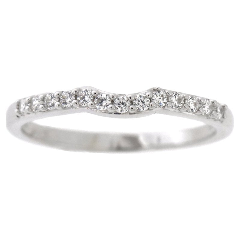 Sterling Silver Bridal Engagement Ring Set with White Diamonds and Sapphire Accents