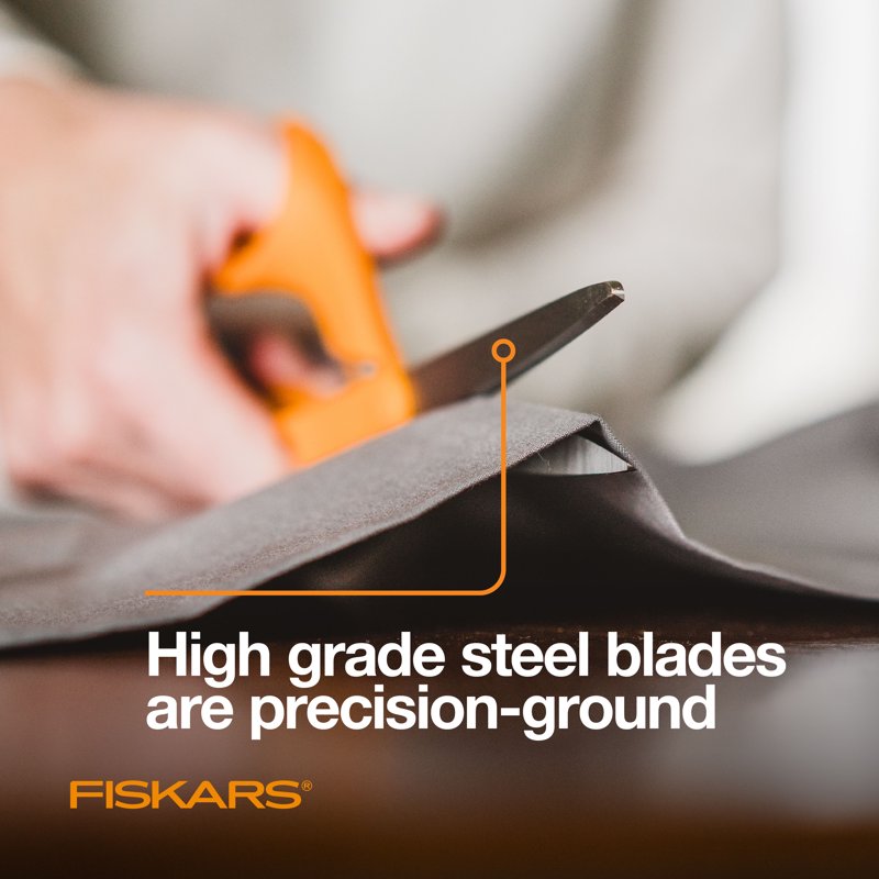 Fiskars 8 Inch Non-Stick Scissors - Precision Fabric & Craft Cutting