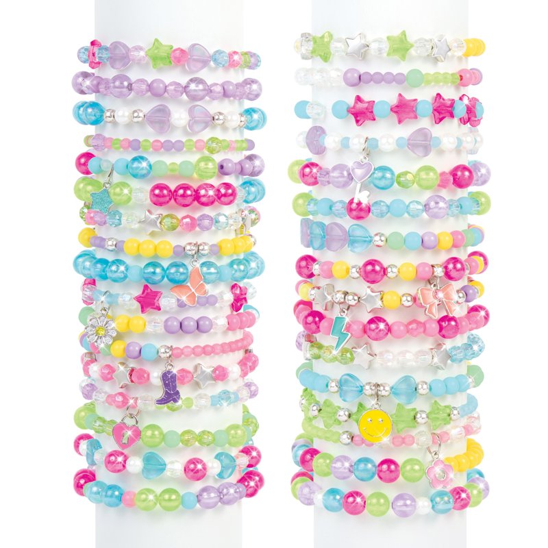 DIY Jewelry Bracelet Kit with Beads Charms Storage Case for Kids & Girls