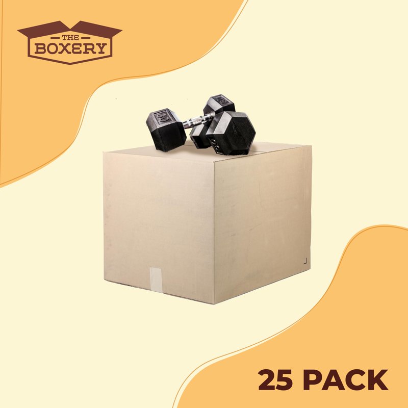 Heavy Duty Corrugated Cardboard Shipping Boxes - 25 Pack Eco-Friendly Moving & Storage Solutions