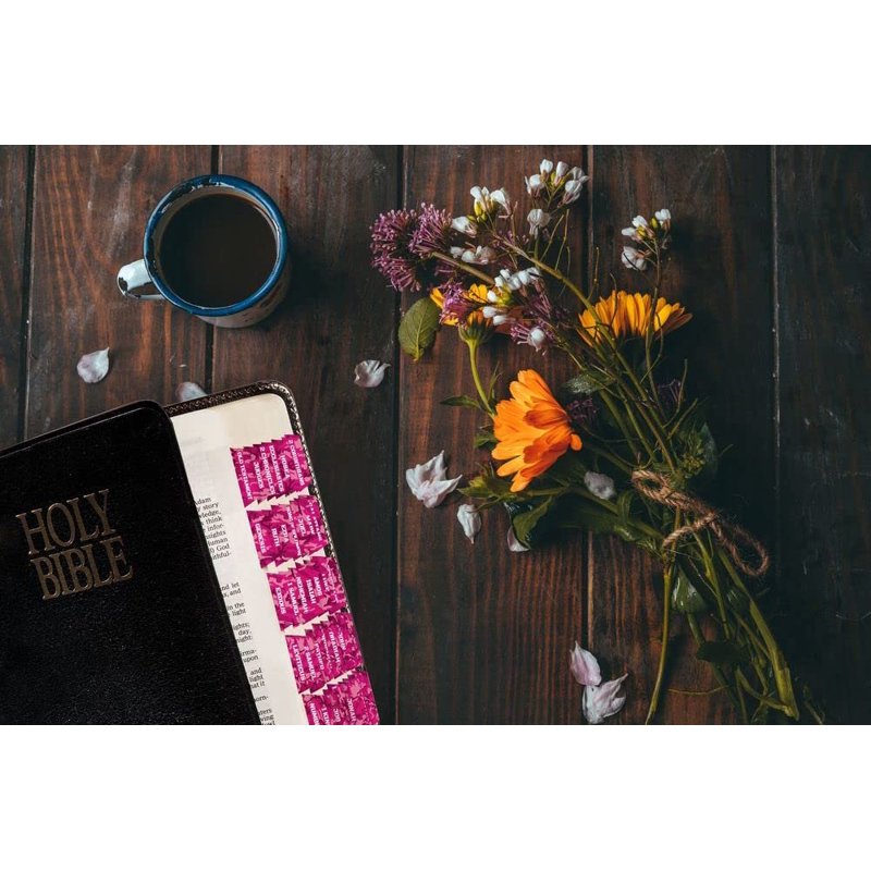 Pink Camo Bible Indexing Tabs - 90 Assorted Book & Reference Tabs