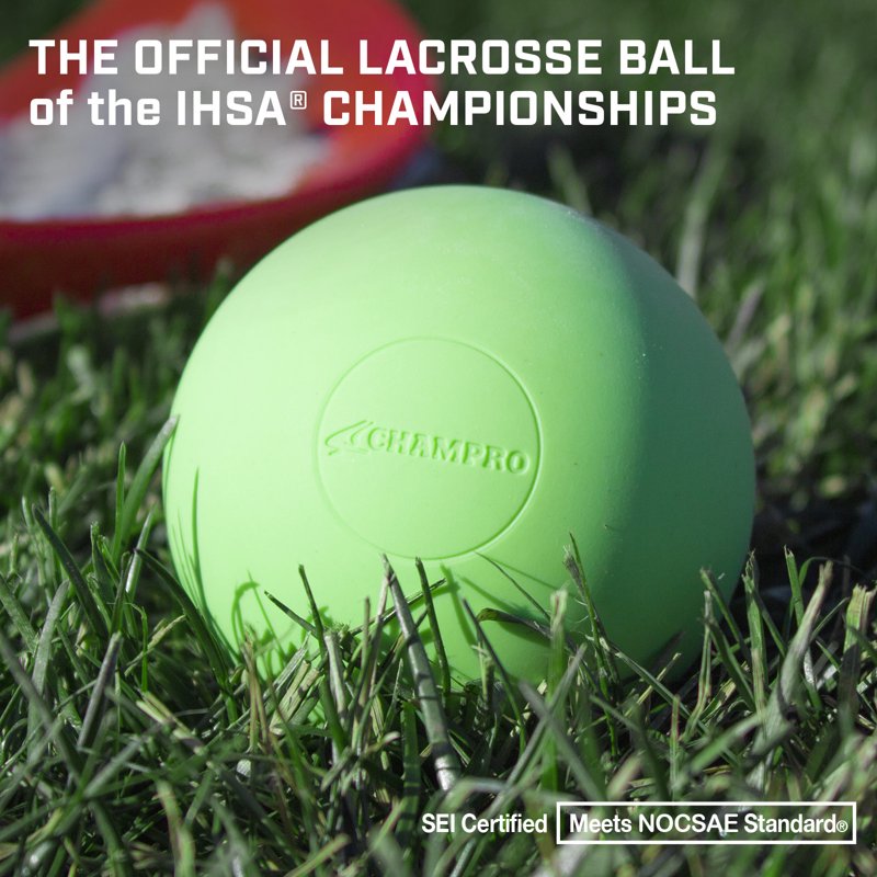 Official Size Rubber Lacrosse Balls 12 Pack - Meets NOCSAE Standard, Durable & Offical IHSA Colors