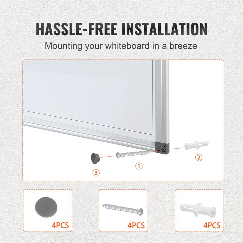 Magnetic Whiteboard Calendar 36x24 Inch Wall Planner with Markers & Eraser