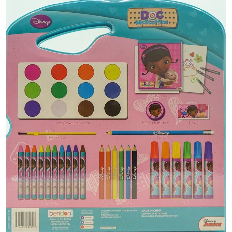 Kids Art Storage Case with Art Supplies - Doc McStuffins Design
