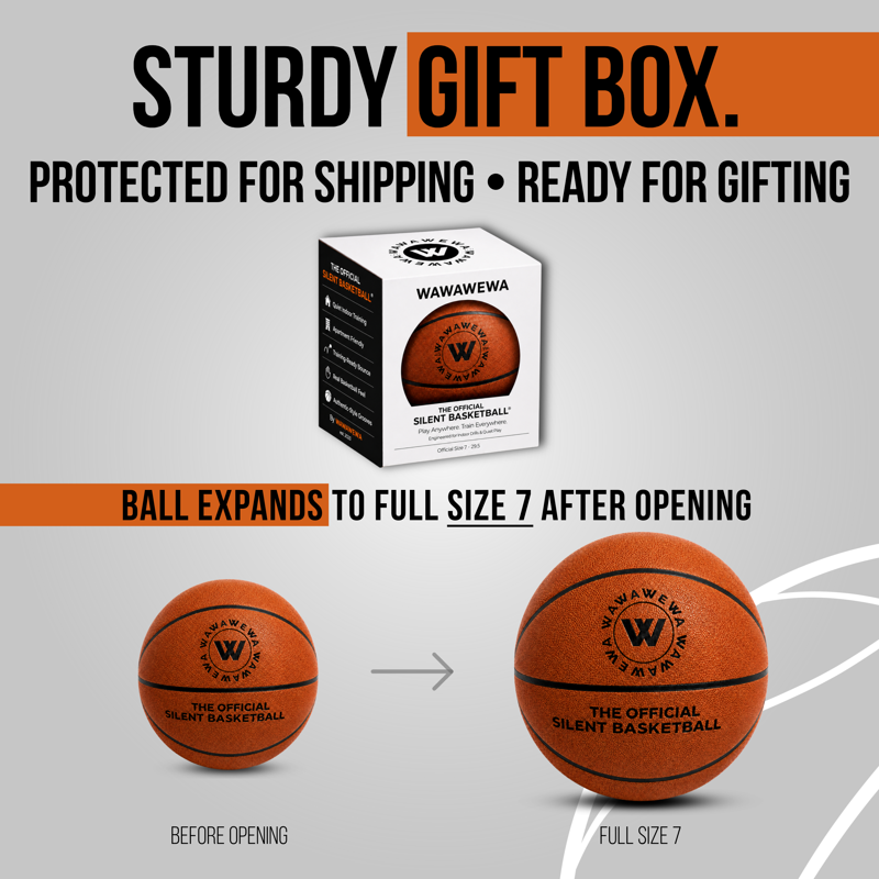 Silent Indoor Basketball Size 7 – Foam Training Ball for Quiet Dribbling