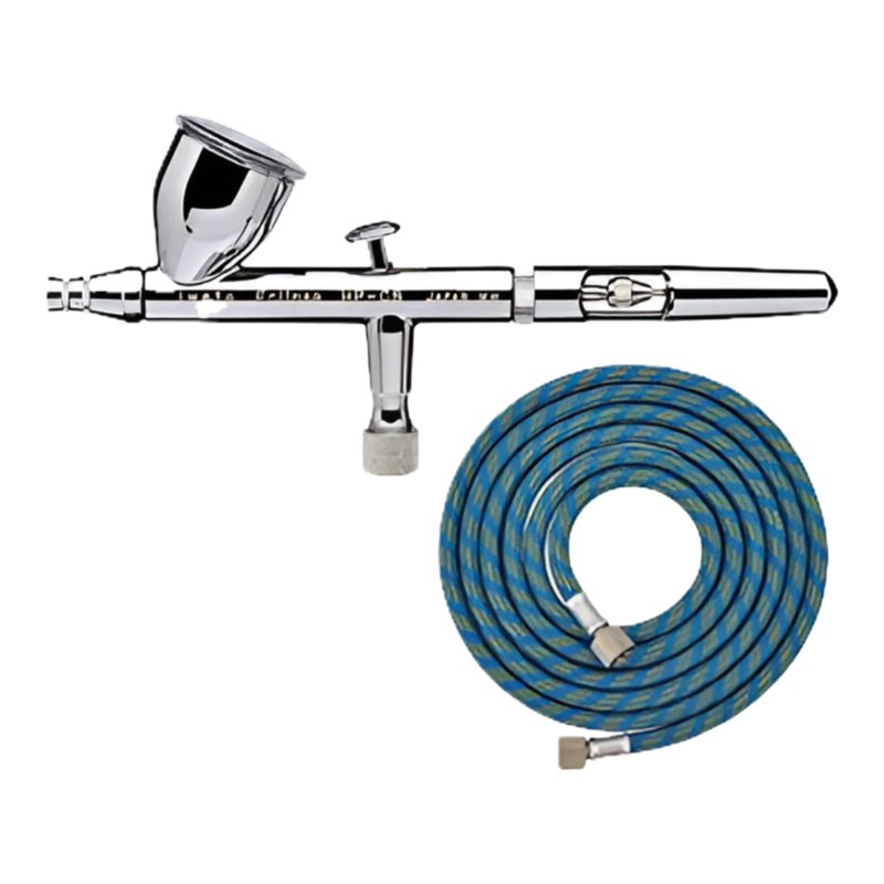 Iwata Eclipse HP-CS Airbrush Set with Hose Cleaner and Paint - Versatile Creative Tool