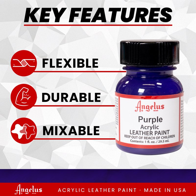 Acrylic Leather Paint - Purple, 1 oz. for Shoes & Accessories