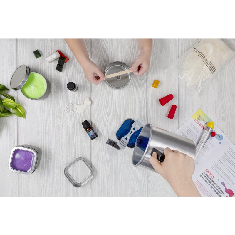 DIY Candle Making Kit with Soy Wax, Tins, Scents & Supplies for Beginners