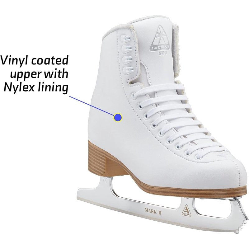Women’s Classic Figure Skates with Supportive Reinforced Vinyl Uppers – Jackson JC500 Series