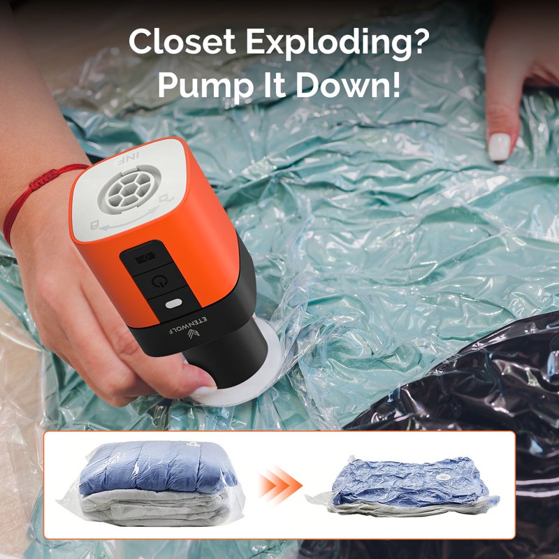 Electric Air Pump for Inflatable Pools, Air Mattresses & Sleeping Pads - Portable, Fast Inflation