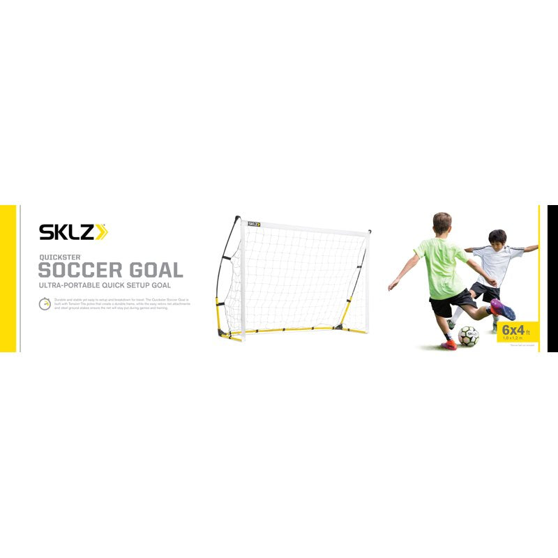 6' x 4' SKLZ Quickster Soccer Goal with Carry Bag - Portable Practice Goal