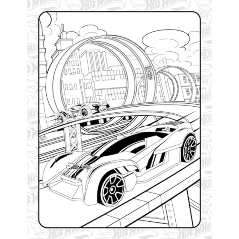 Giant Hot Wheels Coloring Book with 192 Pages for Kids - Officiel Toy