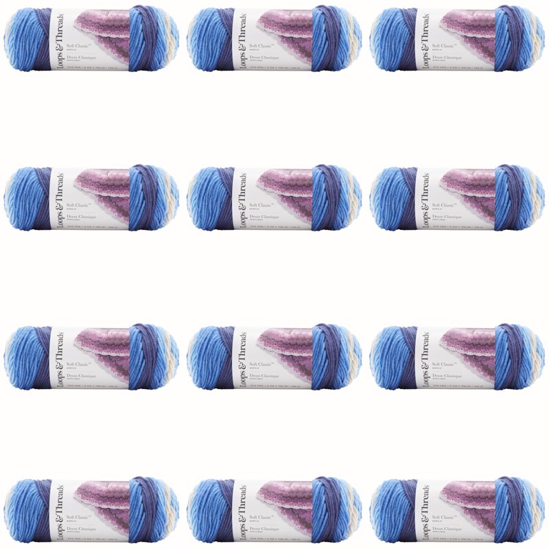 Ombre Yarn Bulk 12 Pack for Knitting Crochet Weaving Arts & Crafts