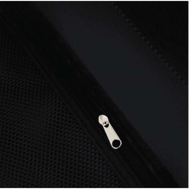 1.5-Inch Capacity Zippered Binder with O-Ring - Polyester Office Organizer, Black & Pink
