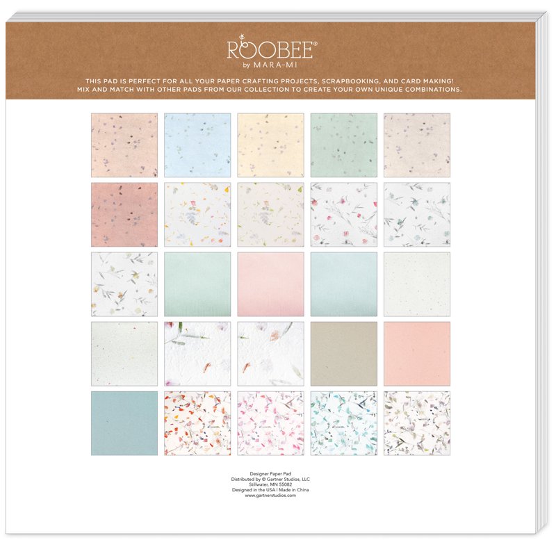 12x12 Scrapbook Paper Pad - 50 Sheets Floral Designs for Crafting