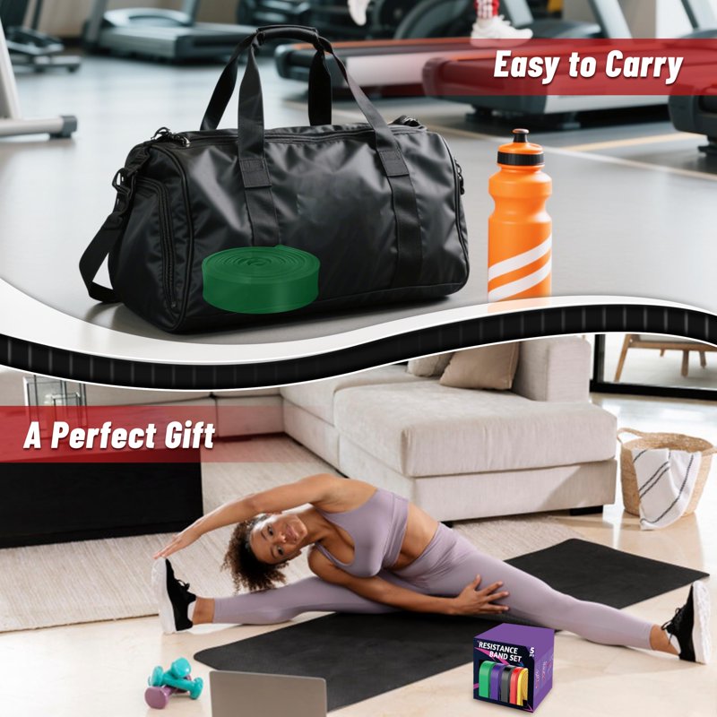Pull Up Assistance Resistance Bands Set - 5 Levels for Full-Body Workout