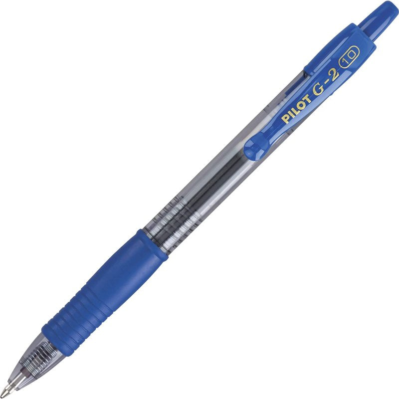 Premium Retractable Gel Pen 1mm Blue Ink Smoke Barrel Pack of 36
