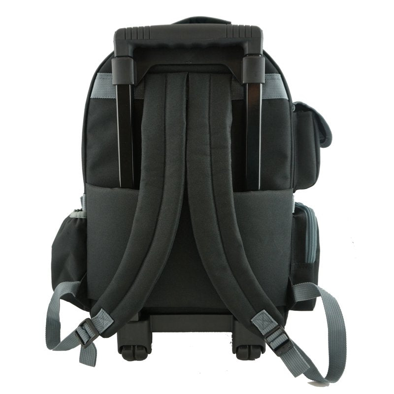 Heavy Duty Large Rolling School Backpack with Wheels - Unisex, Water-Resistant Polyester