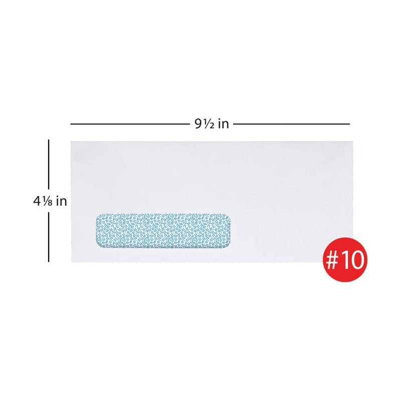 Security Window Envelopes #10 Pack of 250 White Privacy Seals Office Depot