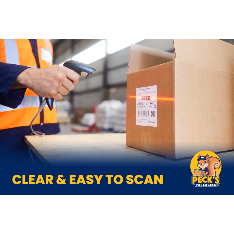 4x6 Thermal Shipping Labels - Waterproof, Jam-Free, 500 Fanfold Labels