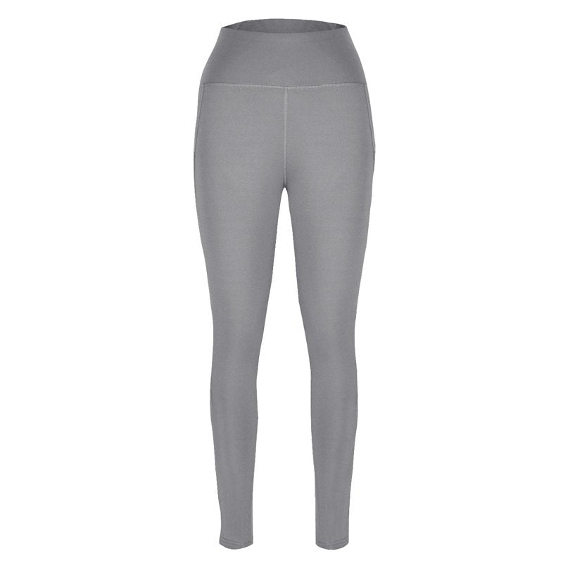 High Waisted Stretch Yoga Leggings with Pockets for Women - Athletic Workout Tights