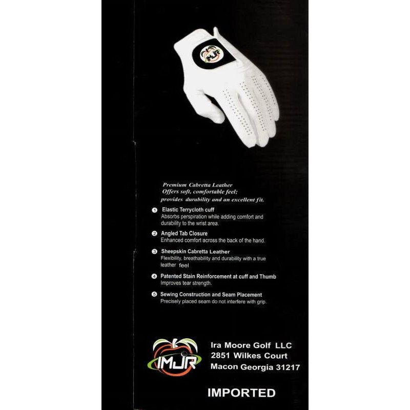 Men's Cabretta Leather Golf Glove - Left Hand, Comfortable & Durable