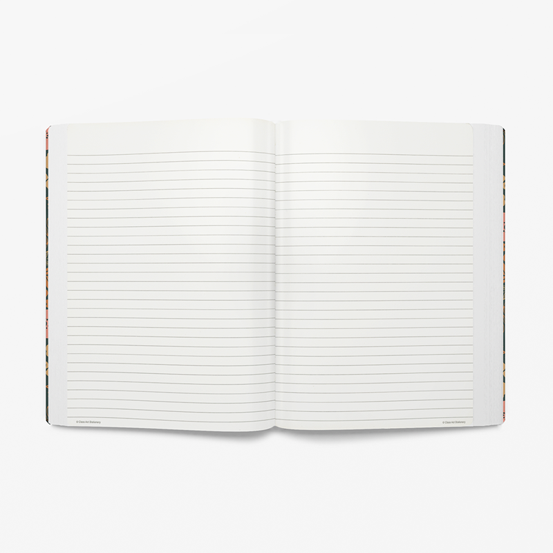 Large Floral Journal 8x10 Inch Hardcover Notebook with 200 College-Ruled Pages