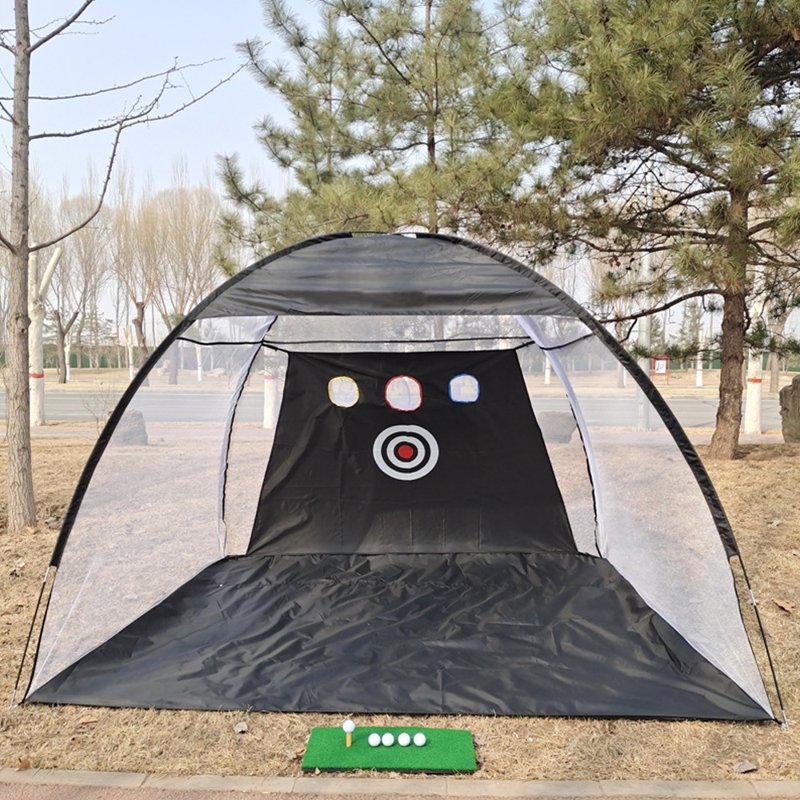 Indoor Outdoor Golf Chipping Net - Collapsible Practice Net with Turf Mat & Carry Bag