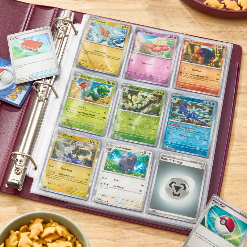 9-Pocket Trading Card Pages Clear 8.5x11in Protectors for Collectible Cards