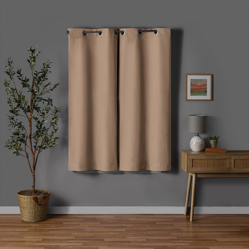 Blackout Grommet Curtain Panel Pair - 30x63 Inches - Room Darkening