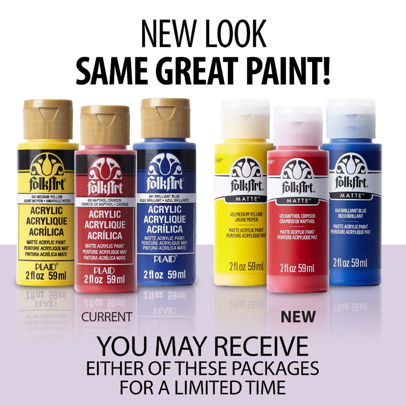 Acrylic Craft Paint Set with 12 Vibrant Colors - Matte Finish for DIY Projects