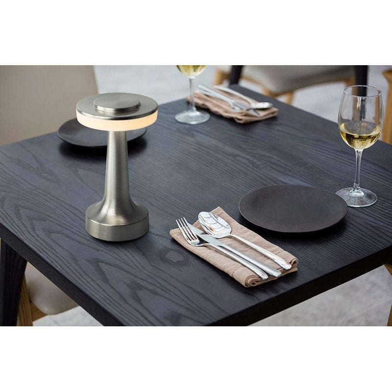 Rechargeable Cordless LED Table Lamp with Touch Dimming - Portable Nightstand Light