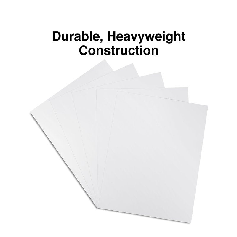 Premium Poster Boards 5-Pack 22 x 28 White - Sturdy Display Boards for Presentations