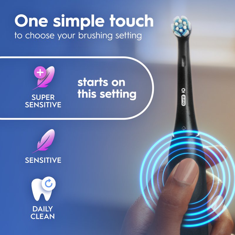 Rechargeable Electric Toothbrush with Pressure Sensor and 3 Modes - Includes Gentle Care Brush Head