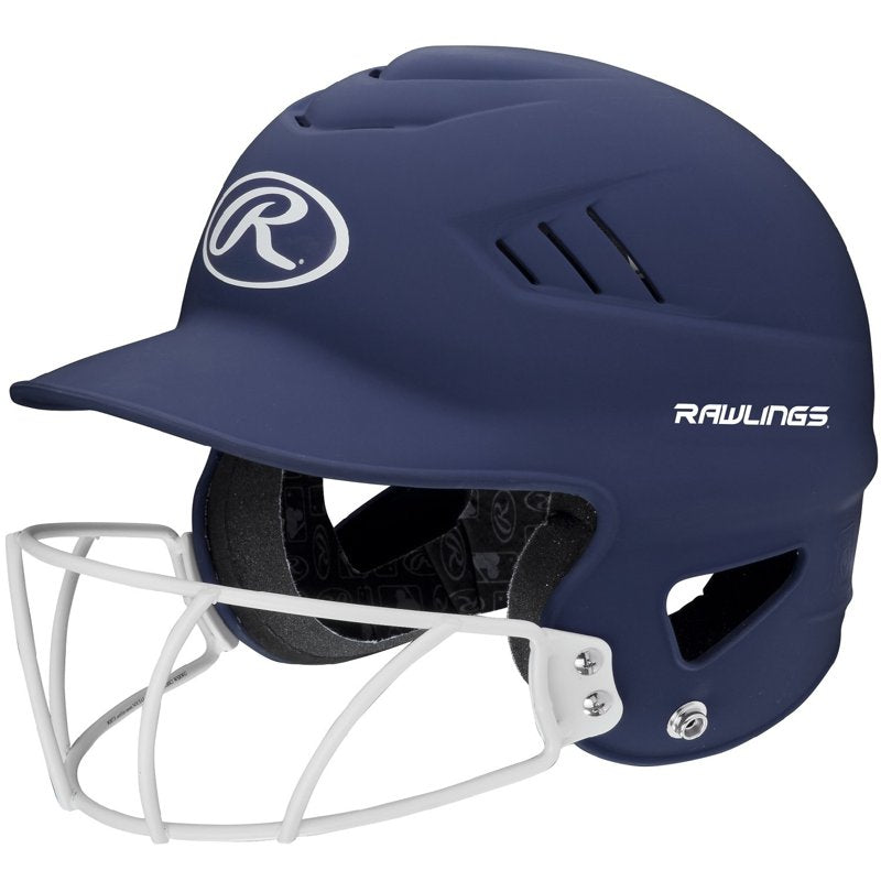 Softball Batting Helmet with Face Guard - Rawlings Coolflo OSFM Matte Scarlet