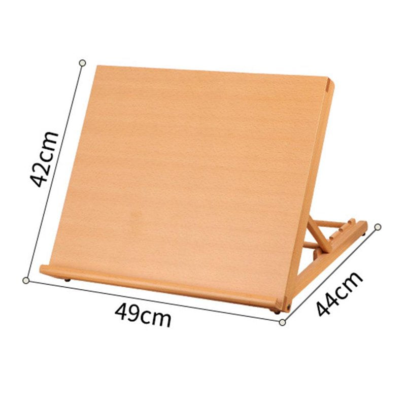 Wood Drafting Table Easel for Drawing & Sketching - Adjustable Angles, Portable Art Board
