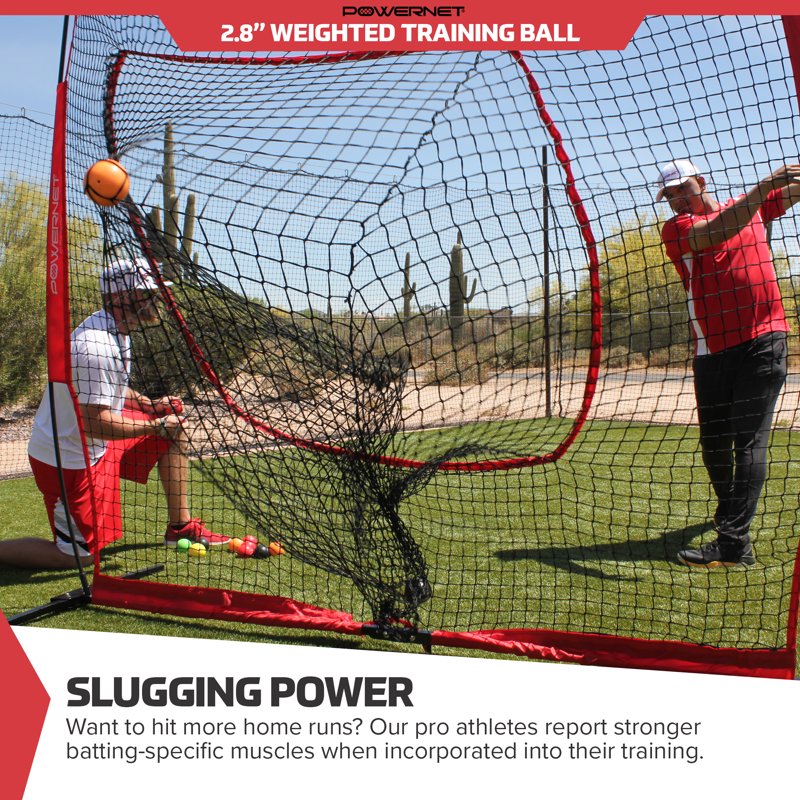 Weighted Hitting and Batting Training Balls - PowerNet 6 Pack, 12-20 Oz