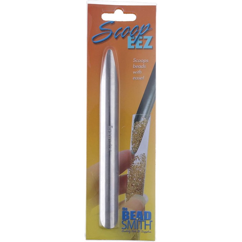 Bead Organizer Scoop - 6 Inch Metal Tool for Beads & Craft Storage