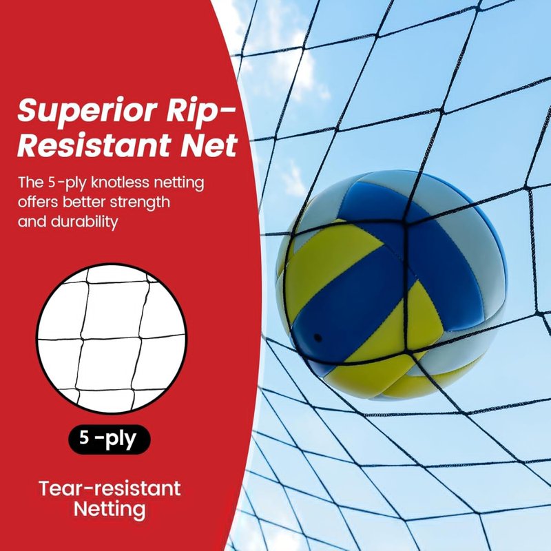 Adjustable Volleyball Practice Net System for Indoor Outdoor Training